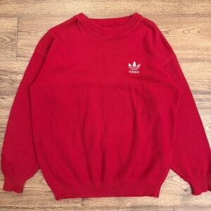 Vtg 80s Indiana HOOSIERS Knit Basketball Bobby Knight Sweater adidas IU XL/L EUC